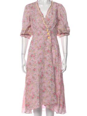 LoveShackFancy Pink Midi Dress S